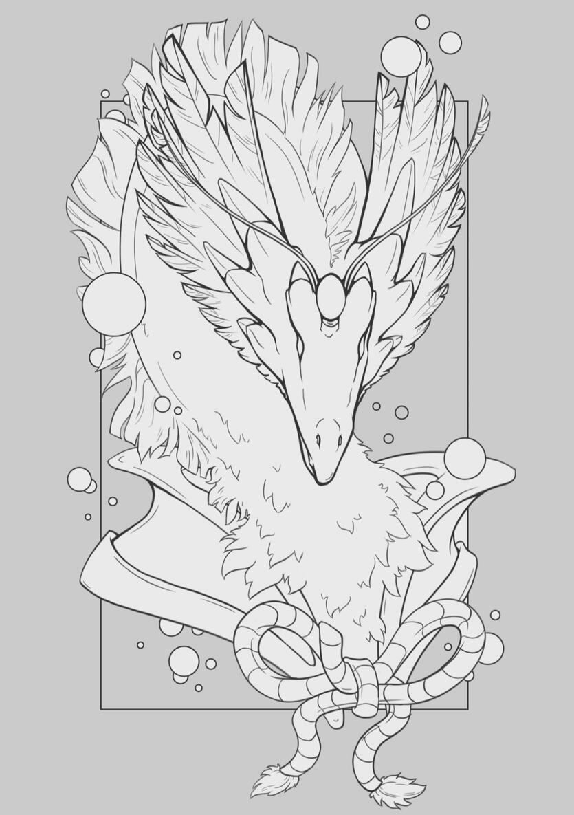 Flight Rising/Virtual Pet - Line Art
